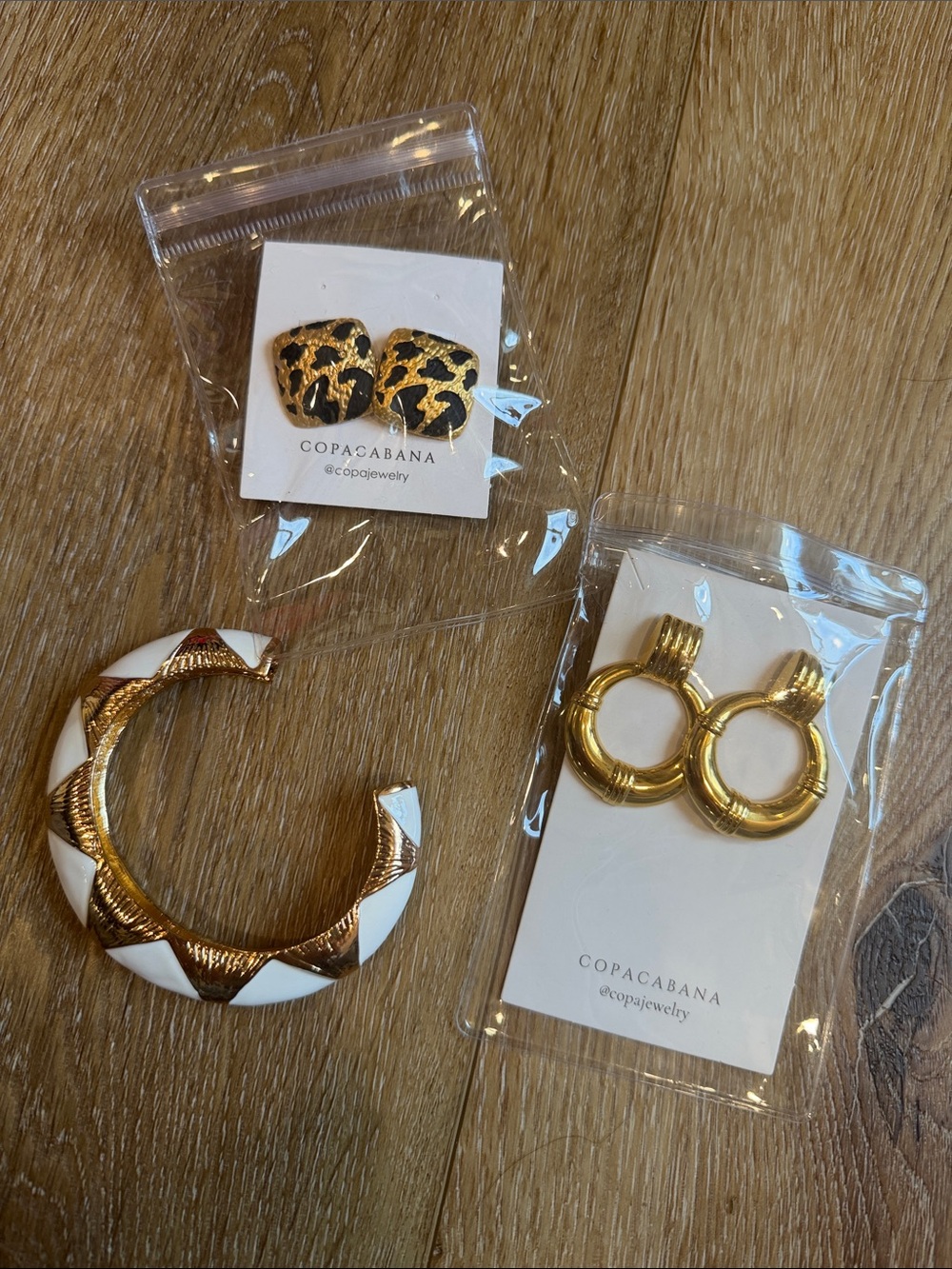 NWT Copacabana Jewelry Lot 3 Gold Statement Pieces